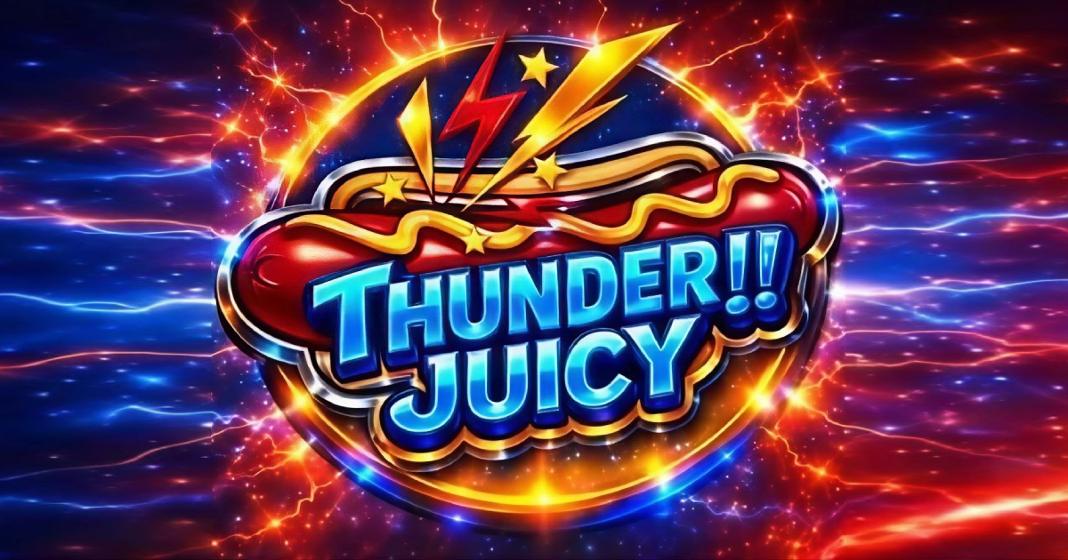 Thunder Juicy Casino main banner showing the brand logo and a mobile-friendly gaming interface